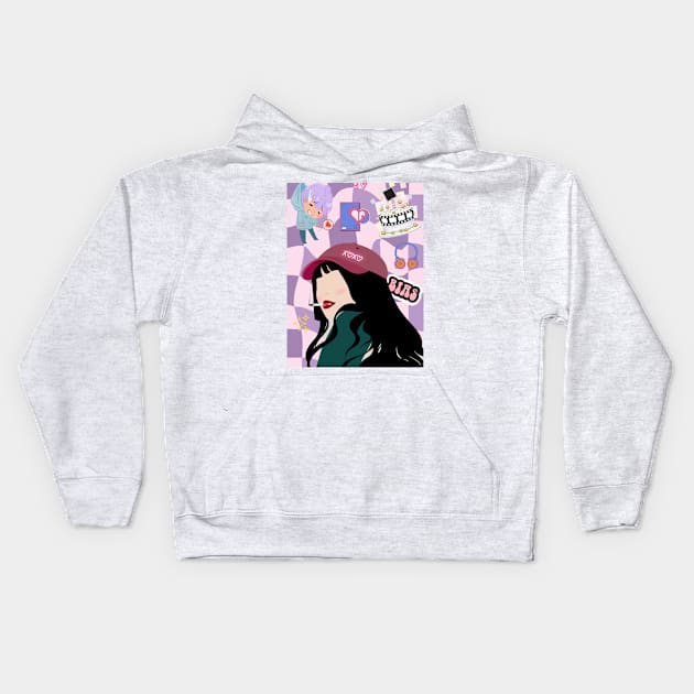 DooNa K-pop Singer Kids Hoodie by LaartStudio